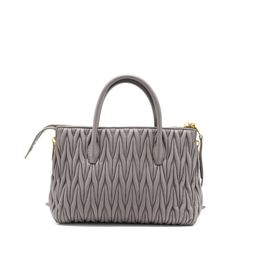 MIUMIU MATELASSE TOTE BAG LAMBSKIN ARGILLA GHW