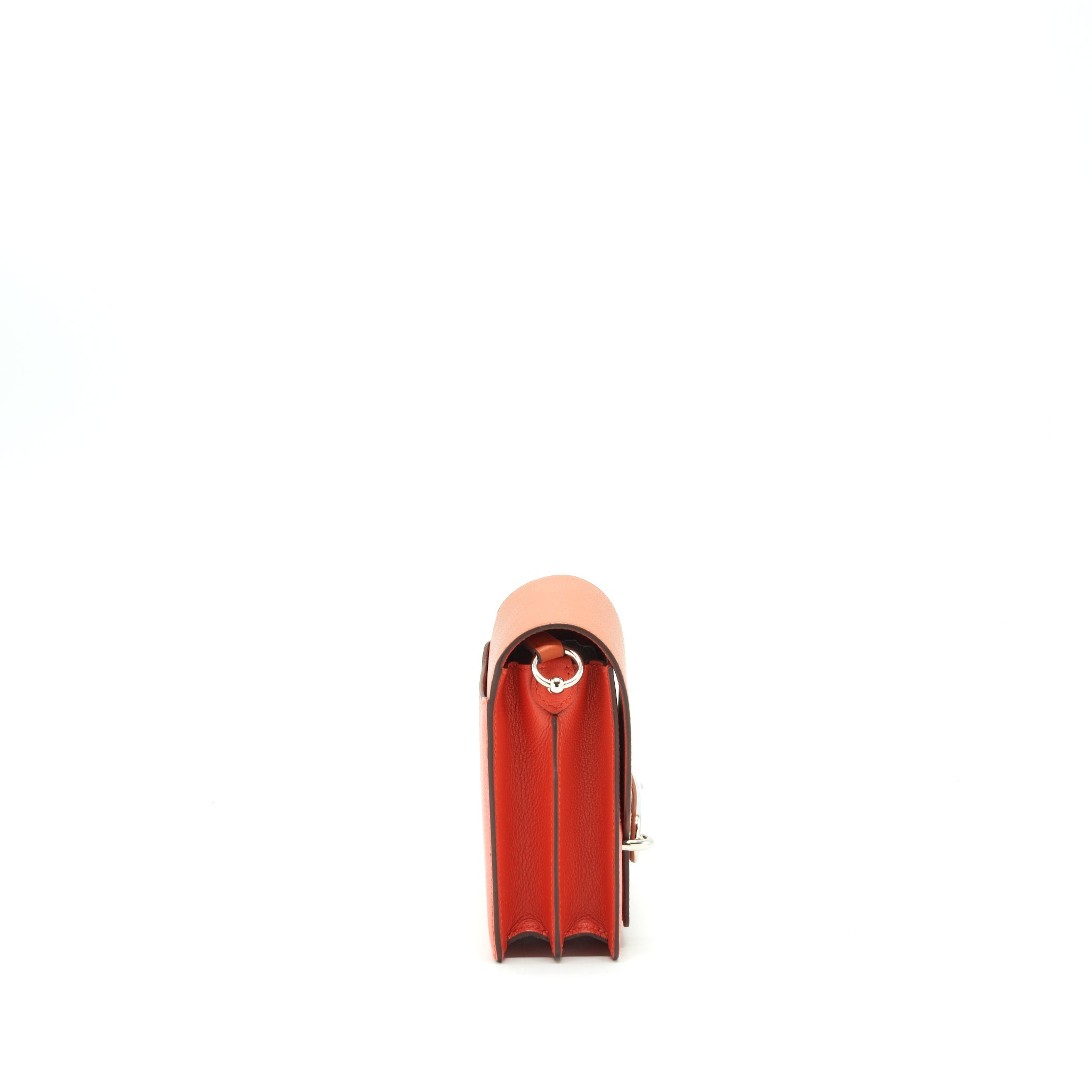 HERMES MINI ROULIS EVERCOLOR BICOLOR CAPUCINE/TERRE BATTUE SHW