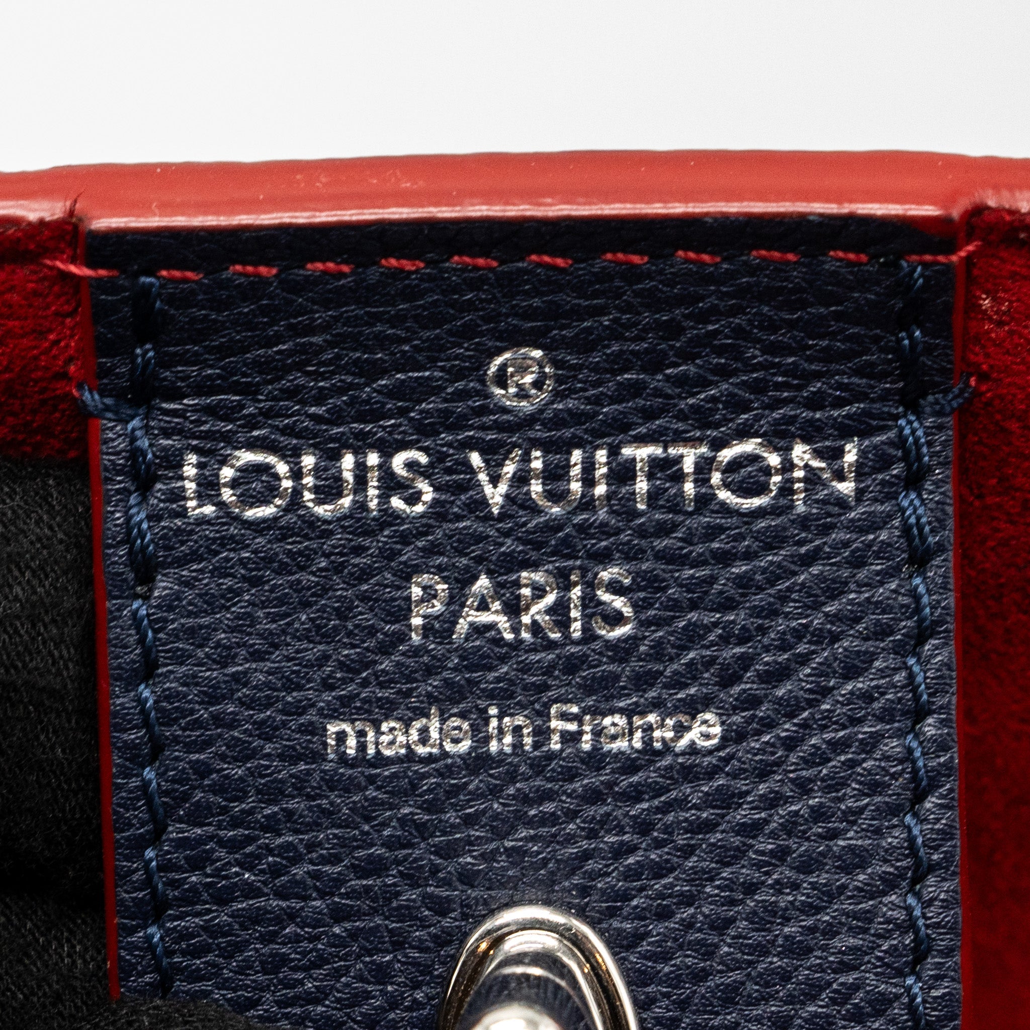 LOUIS VUITTON LOCK ME TOTE BAG CALFSKIN NAVY SHW