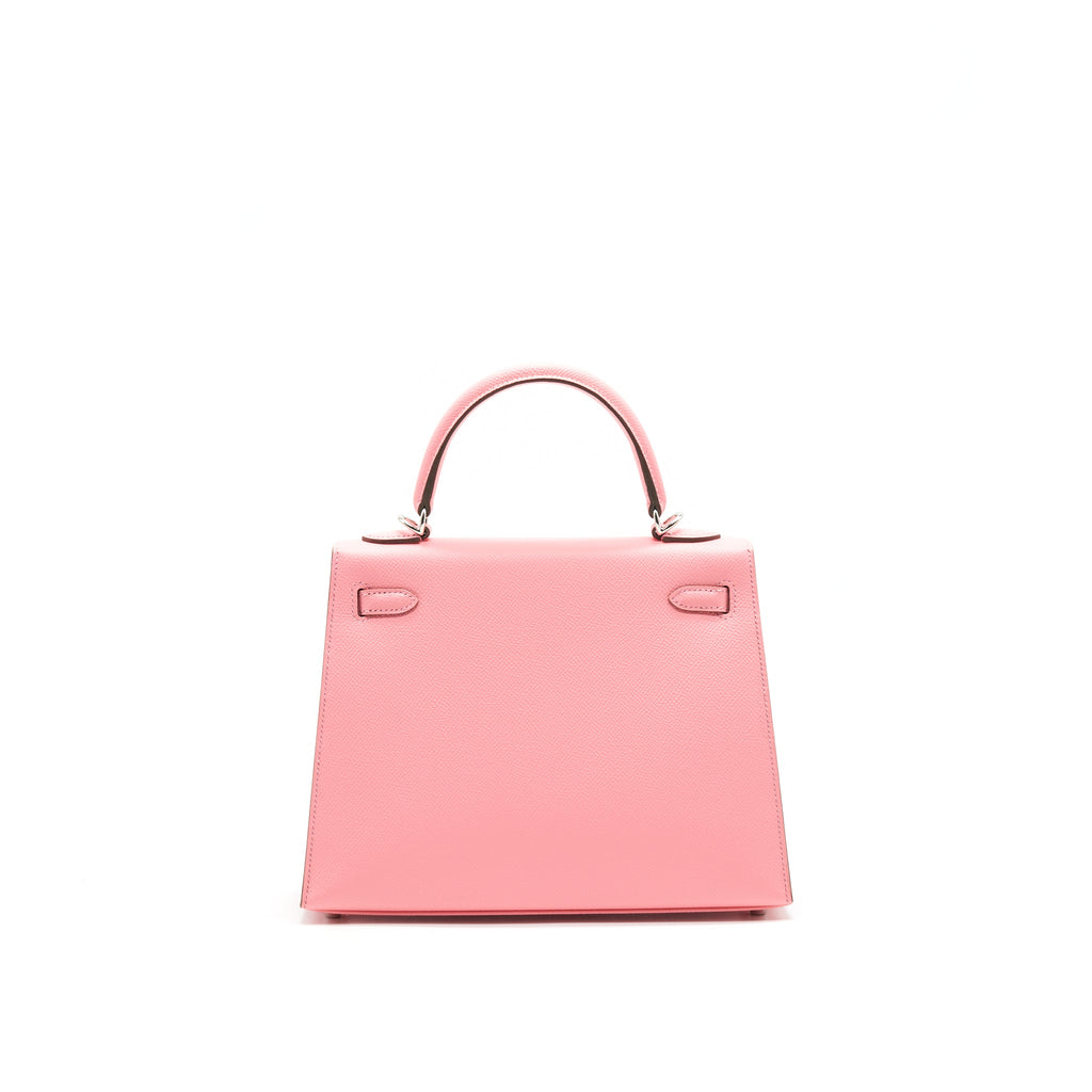 HERMES KELLY 25 EPSOM LEATHER ROSE CONFETTI SHW