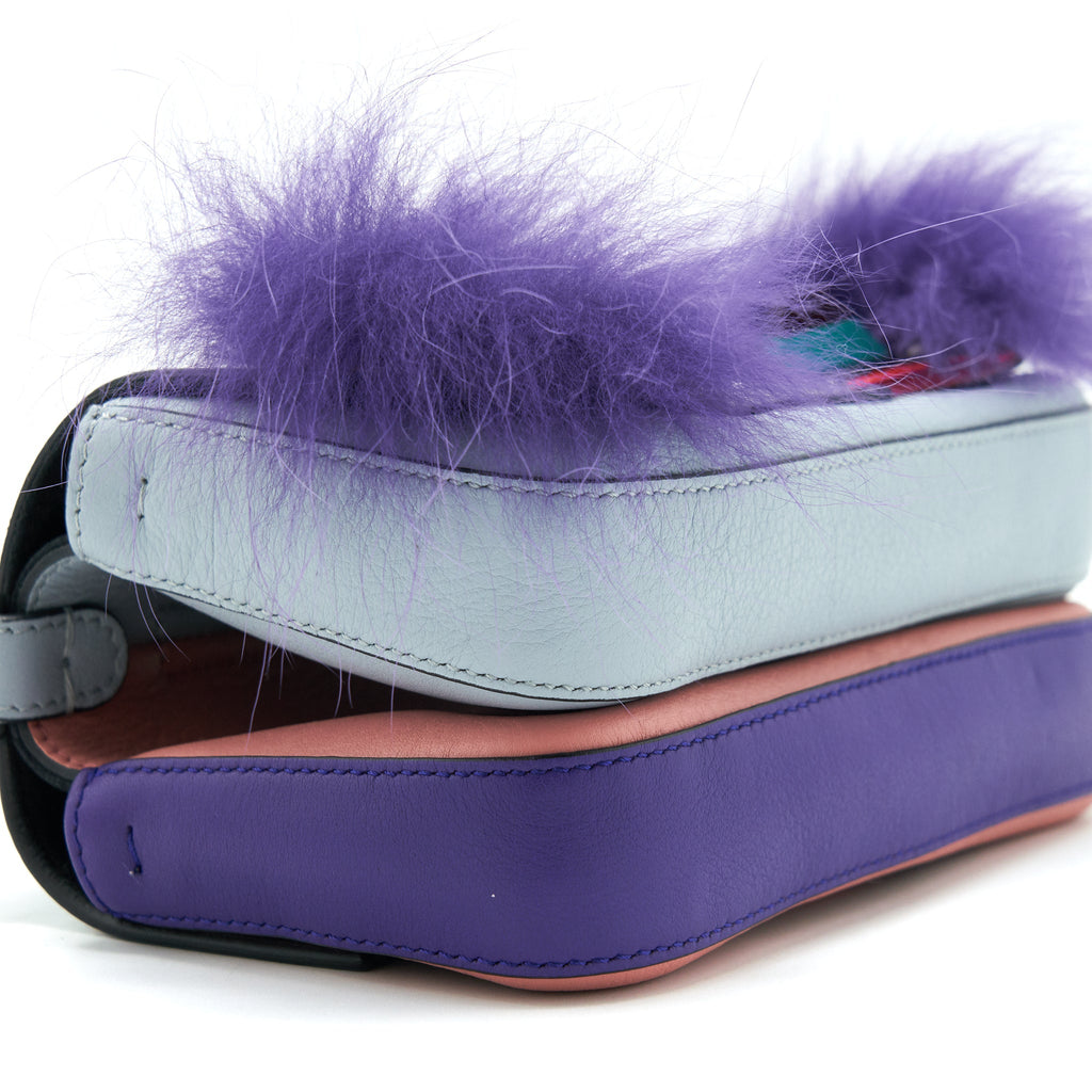 FENDI MICRO BAGUETTE MONSTER DOUBLE SIDED BAG MULTI COLOUR