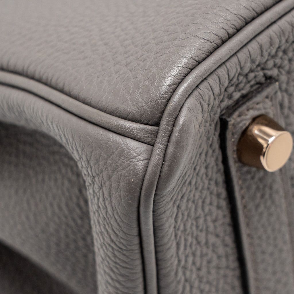 HERMES BIRKIN 25 TOGO GRIS ETAIN RGHW