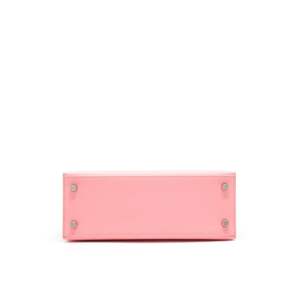 HERMES KELLY 25 EPSOM LEATHER ROSE CONFETTI SHW