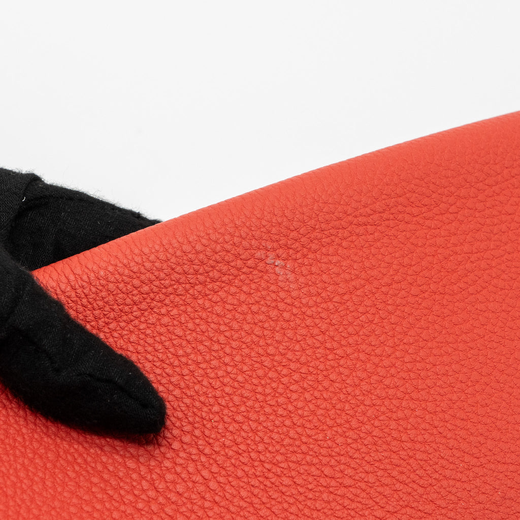 HERMES 24/24-29 BAG CLEMENCE/ SWIFT ROUGE PIVOINE/NOIR SHW