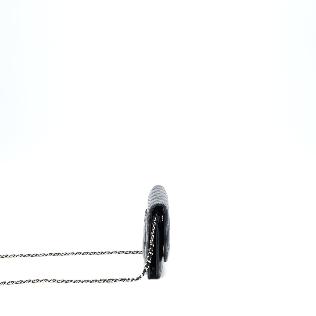 CHANEL CLASSIC WALLET ON CHAIN LAMBSKIN BLACK SHW