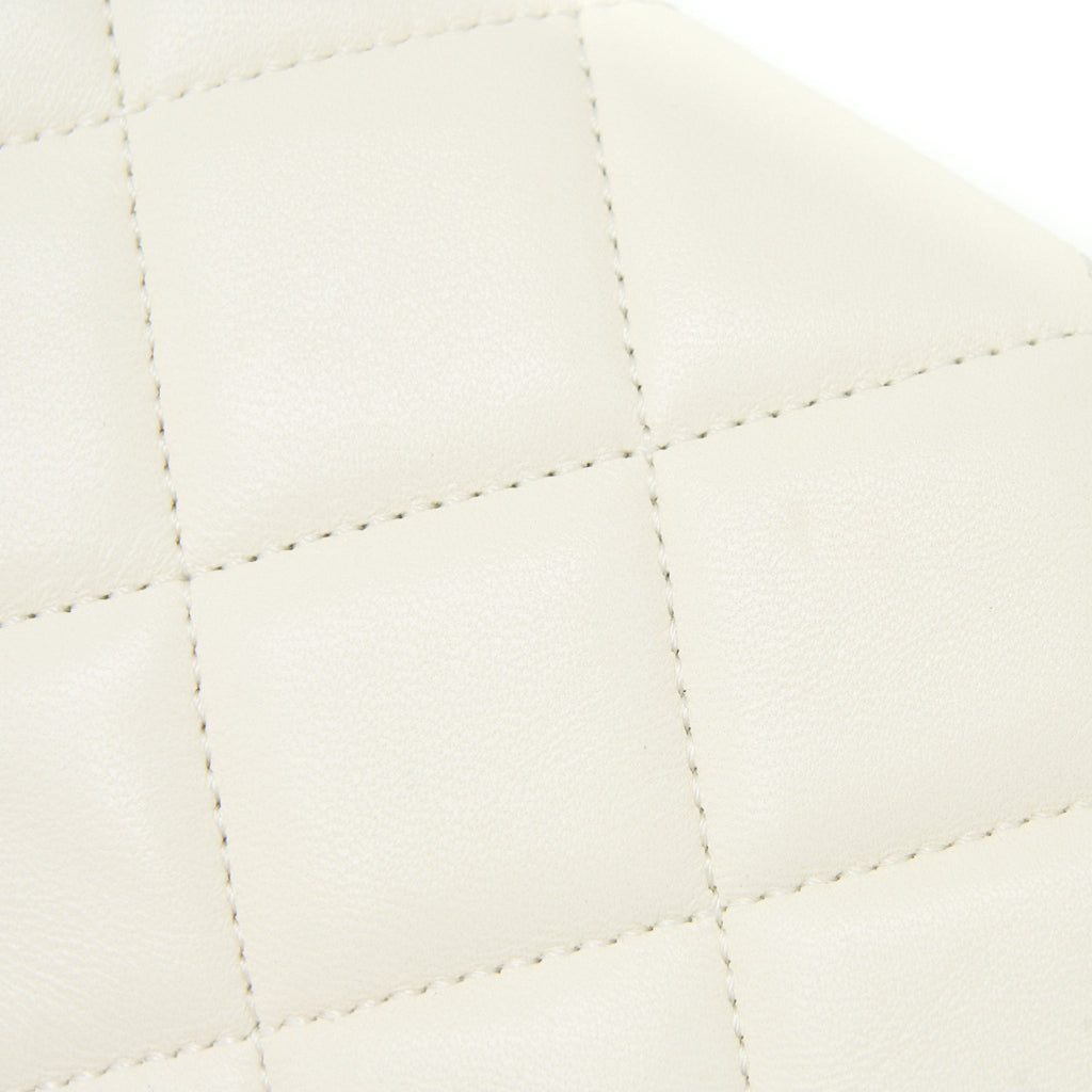 CHANEL SMALL TRENDY CC LAMBSKIN WHITE RGHW (MICROCHIP)
