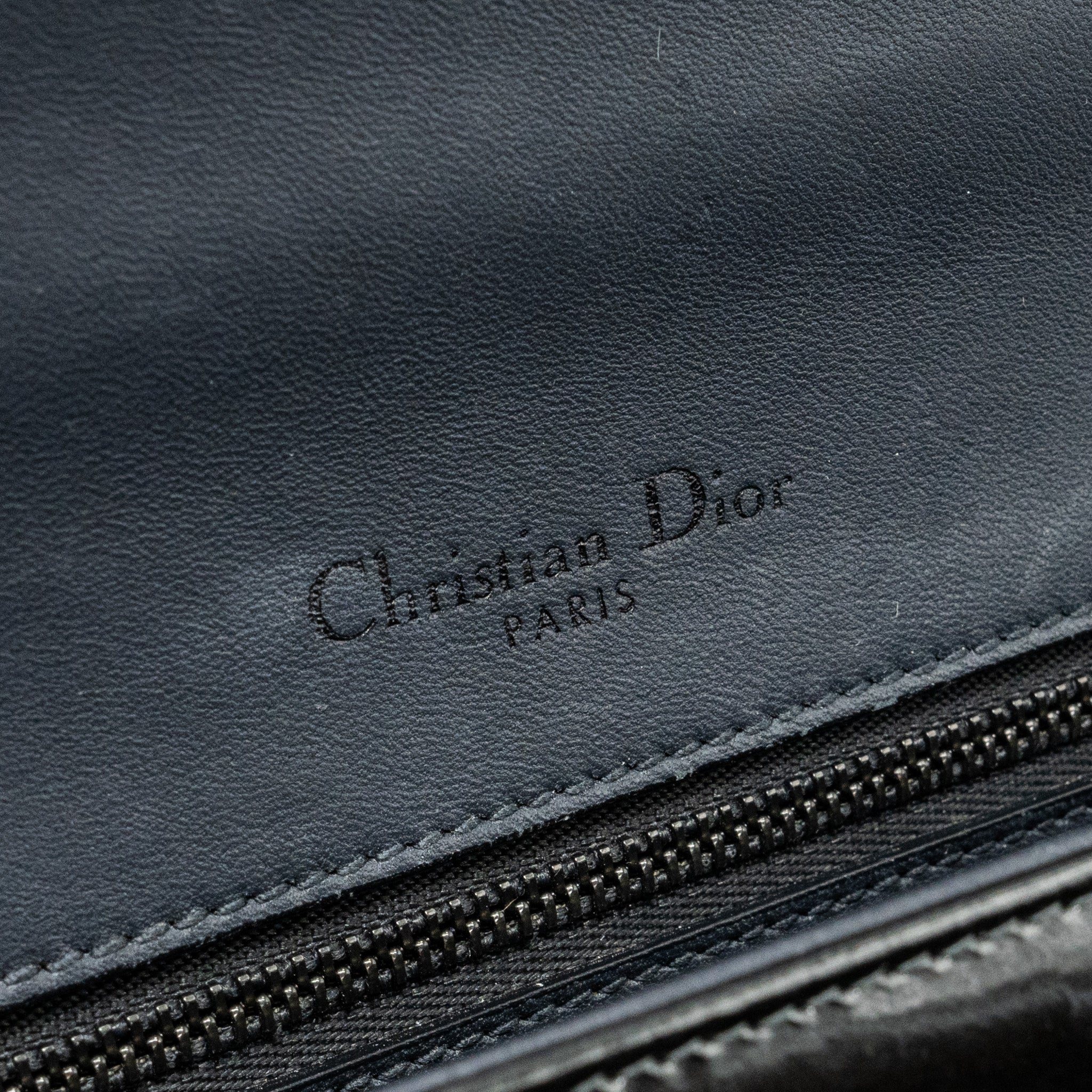 DIOR MEDIUM DIORAMA CALFSKIN METALLIC SILVER SHW