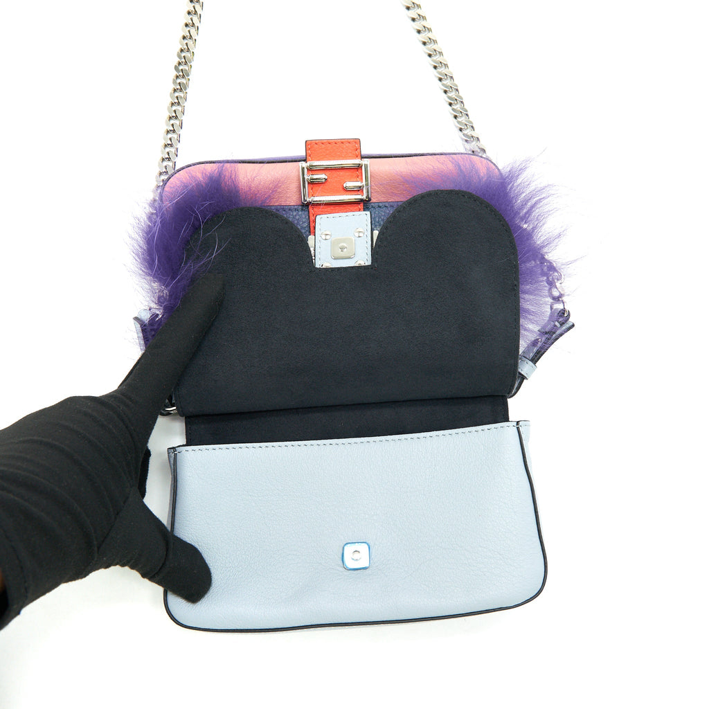 FENDI MICRO BAGUETTE MONSTER DOUBLE SIDED BAG MULTI COLOUR