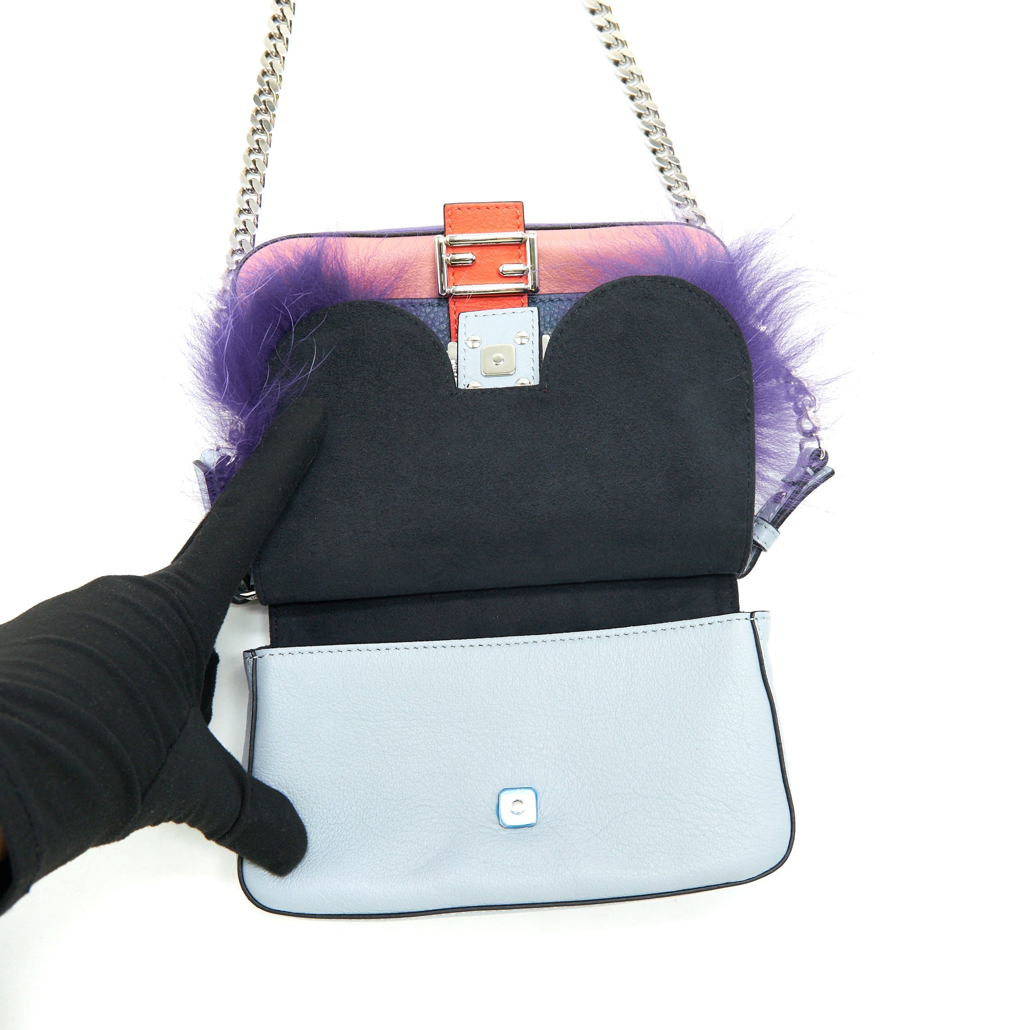 FENDI MICRO BAGUETTE MONSTER DOUBLE SIDED BAG MULTI COLOUR