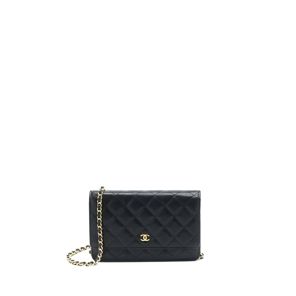 CHANEL LIMITED WALLET ON CHAIN CALFSKIN BLACK GHW