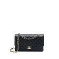 CHANEL MEDIUM CLASSIC DOUBLE FLAP BAG CAVIAR BLACK GHW (MICROCHIP)