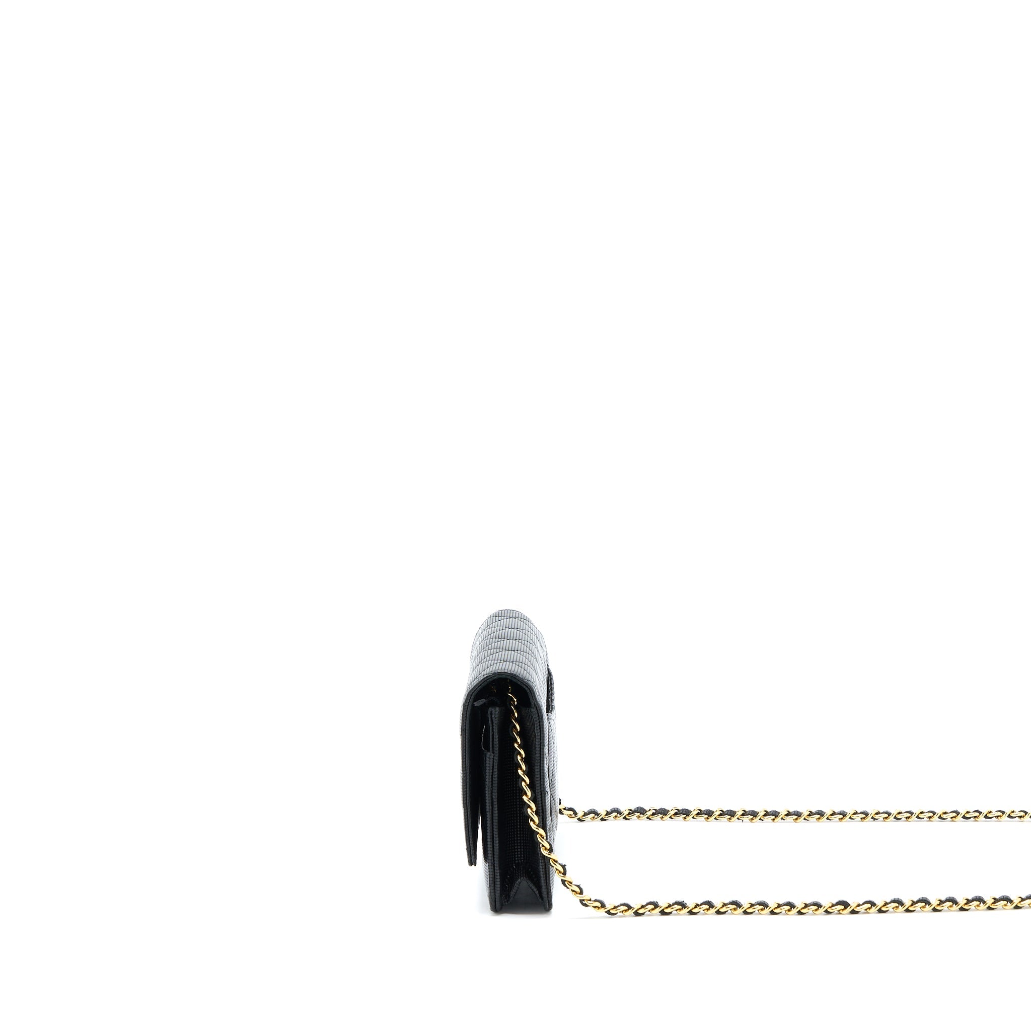 CHANEL LIMITED WALLET ON CHAIN CALFSKIN BLACK GHW