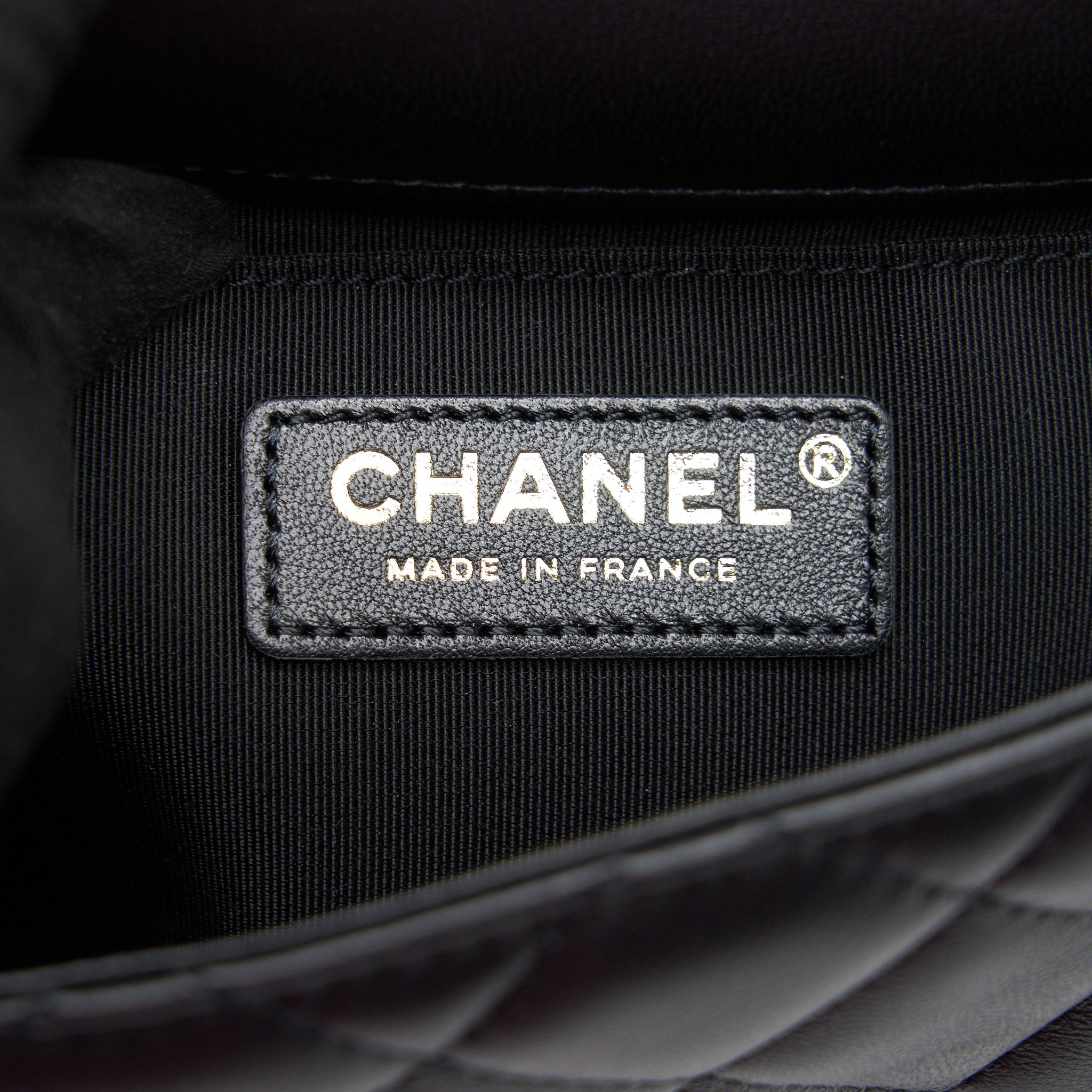 CHANEL LOGO PEARL CHAIN MINI FLAP BAG GHW