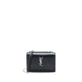 SAINT LAURENT SUNSET CHAIN WALLET SMOOTH CALFSKIN BLACK SHW