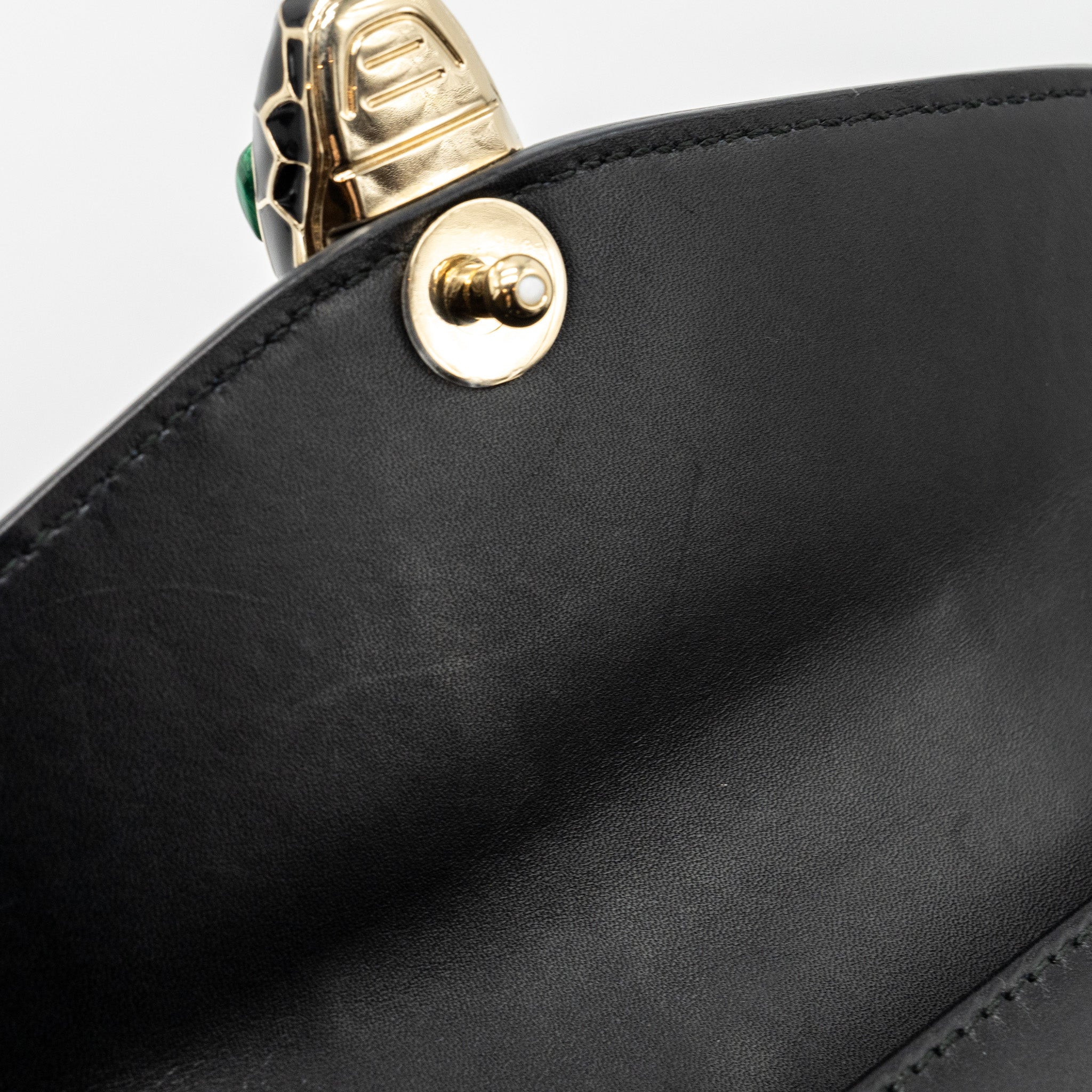BVLGARI SERPENTI FOREVER CROSSBODY BAG CALFSKIN BLACK LGHW