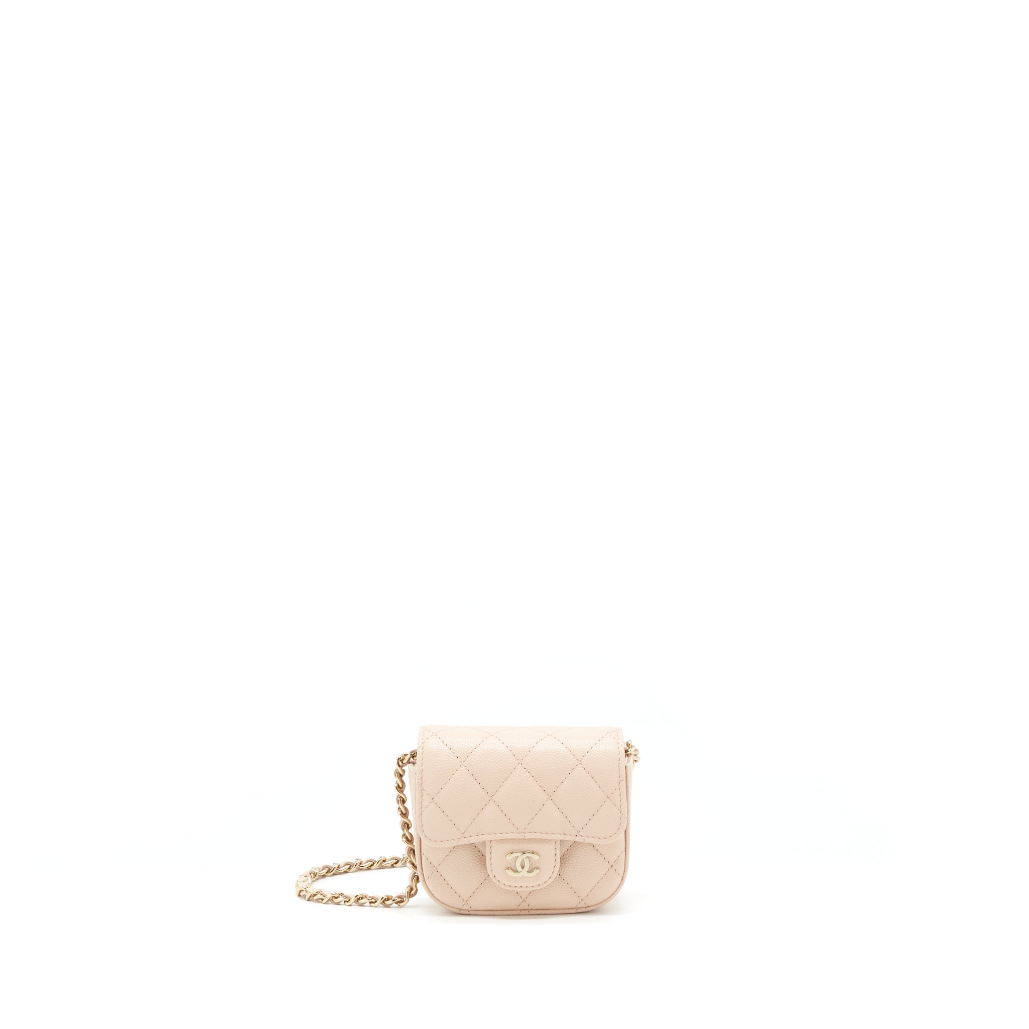 CHANEL 22C MINI FLAP VANITY CAVIAR LIGHT PINK LGHW