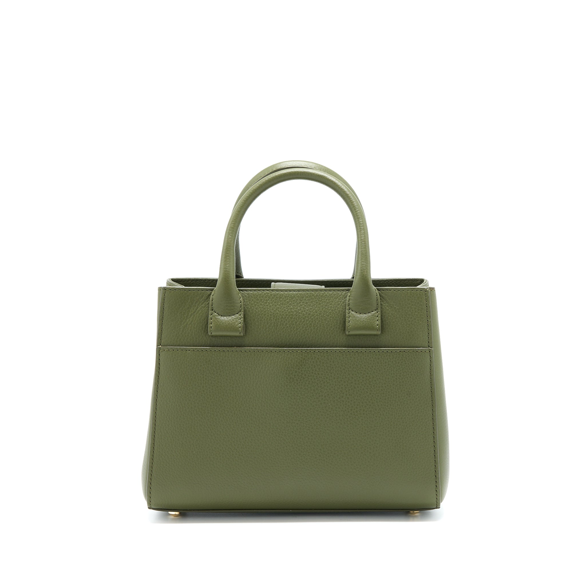 CHANEL SMALL TOP HANDLE TOTE CALFSKIN GREEN LGHW