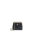 CHANEL QUILTED MINI CLIP WITH CHAIN AGED CALFSKIN BLACK LGHW