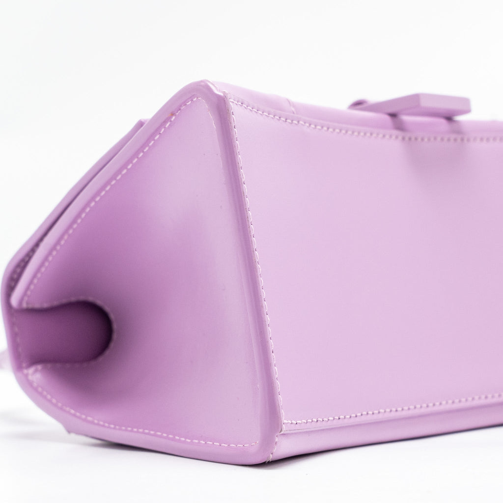 BALENCIAGA SMALL HOURGLASS BAG CALFSKIN LIGHT PURPLE SHW