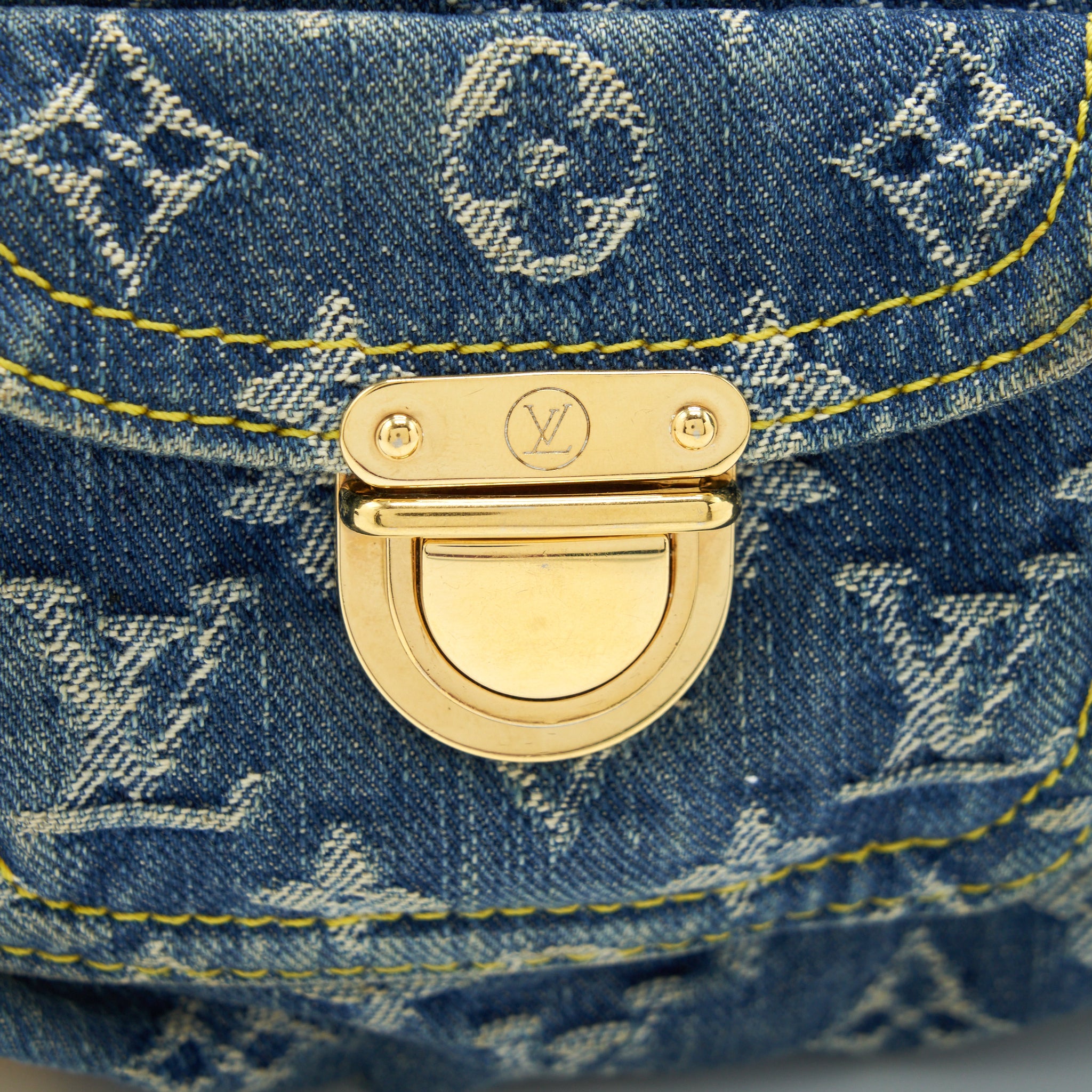 LOUIS VUITTON DENIM BAGGY PM MONOGRAM GHW