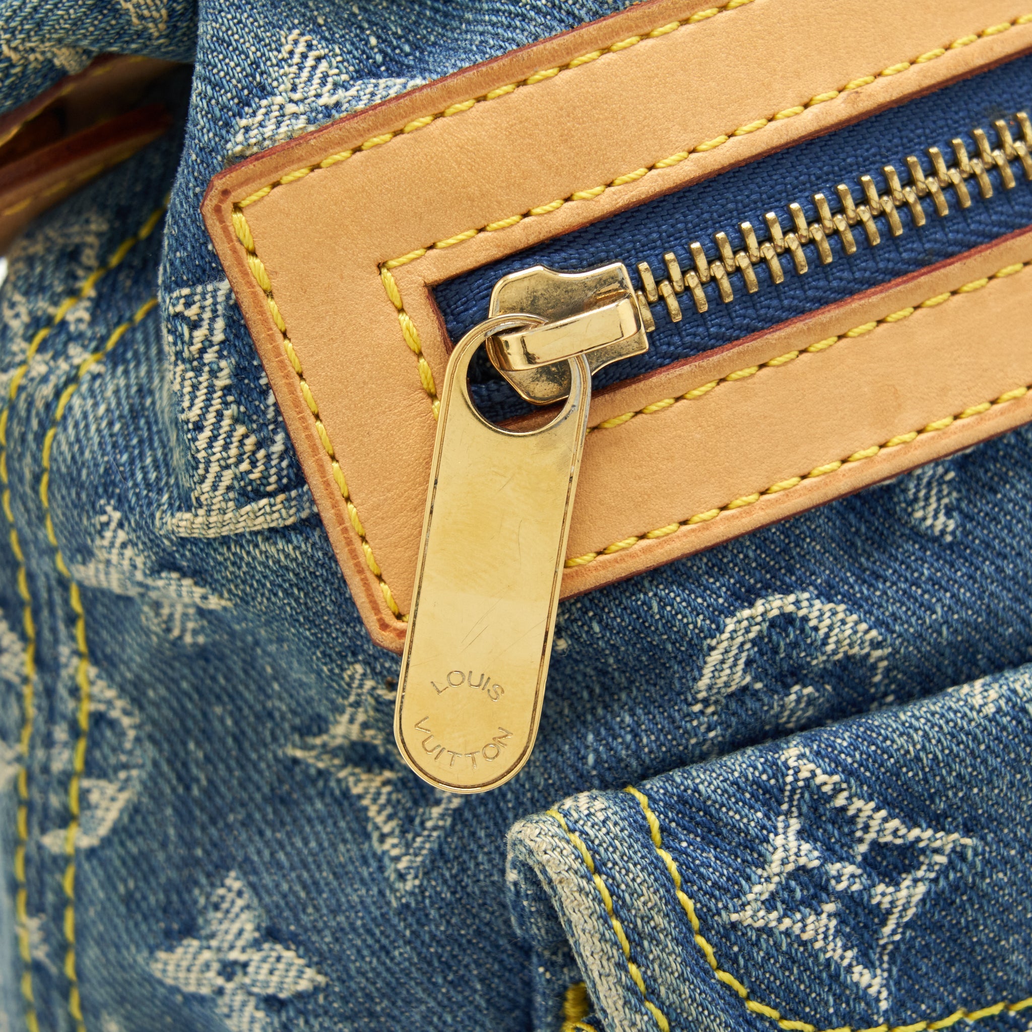LOUIS VUITTON DENIM BAGGY PM MONOGRAM GHW