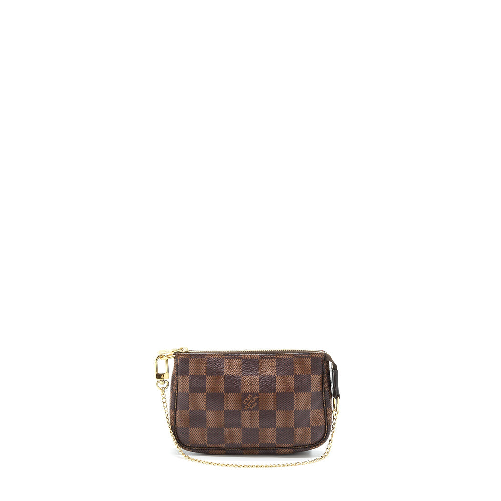 LOUIS VUITTON MINI POCHETTE ACCESSORIES DAMIER EBENE CANVAS GHW