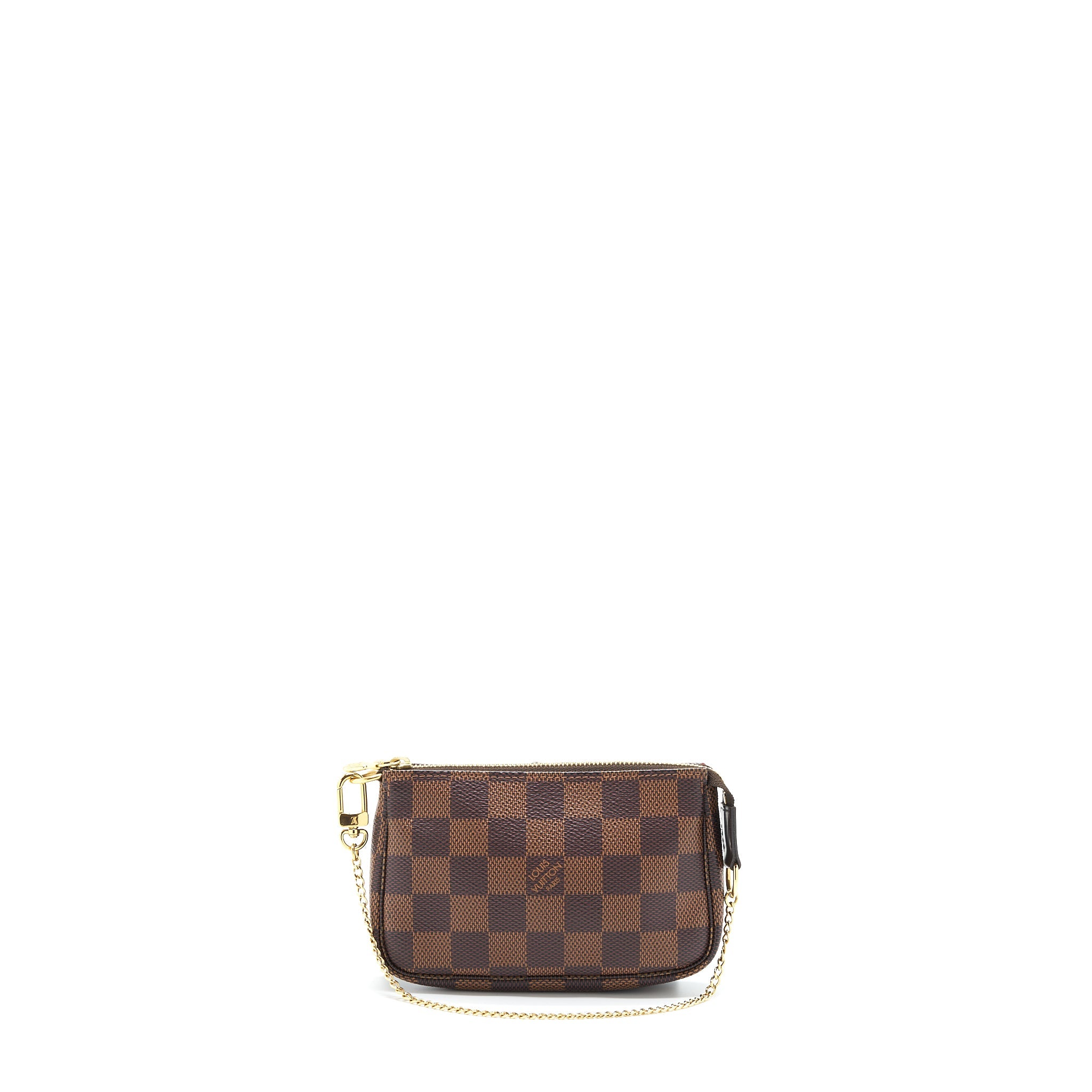 LOUIS VUITTON MINI POCHETTE ACCESSORIES DAMIER EBENE CANVAS GHW