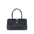 CHANEL CERF TOTE BAG GRAINED CALFSKIN BLACK SHW