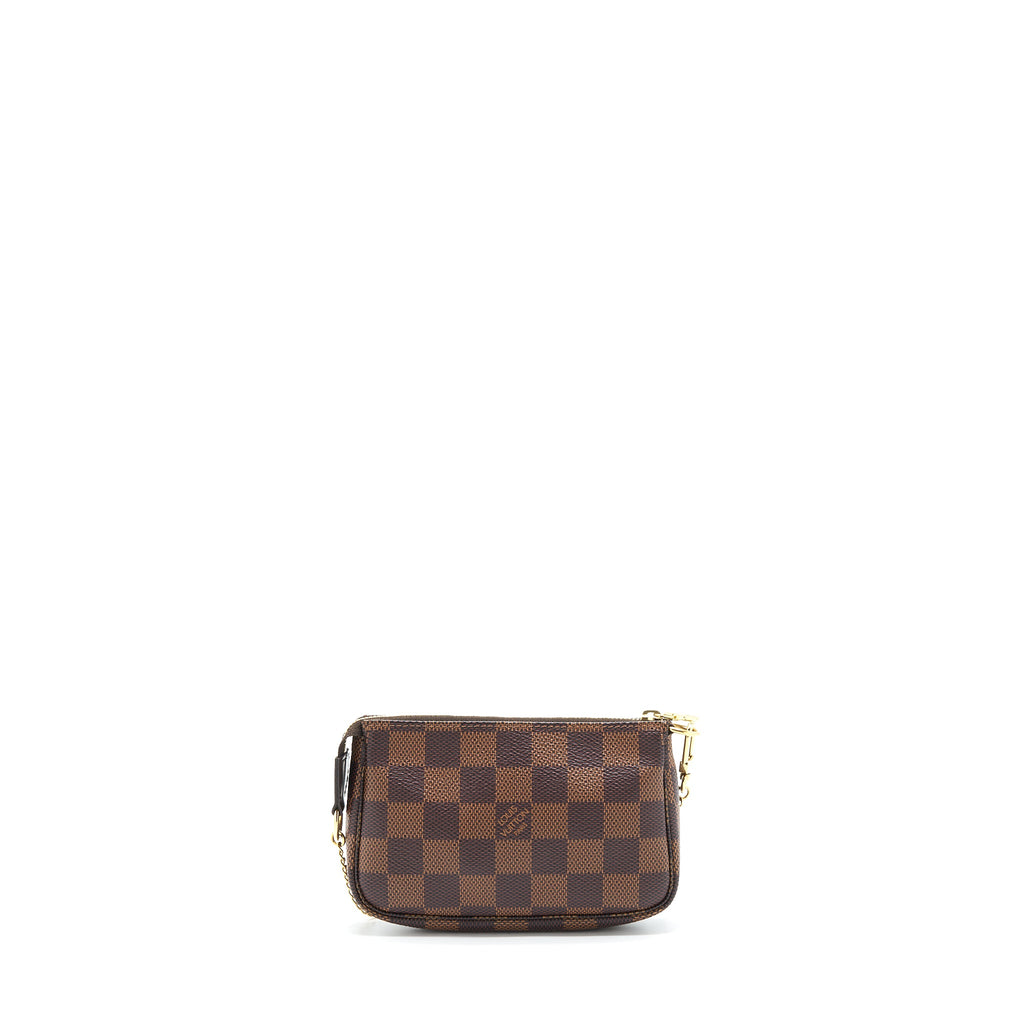 LOUIS VUITTON MINI POCHETTE ACCESSORIES DAMIER EBENE CANVAS GHW