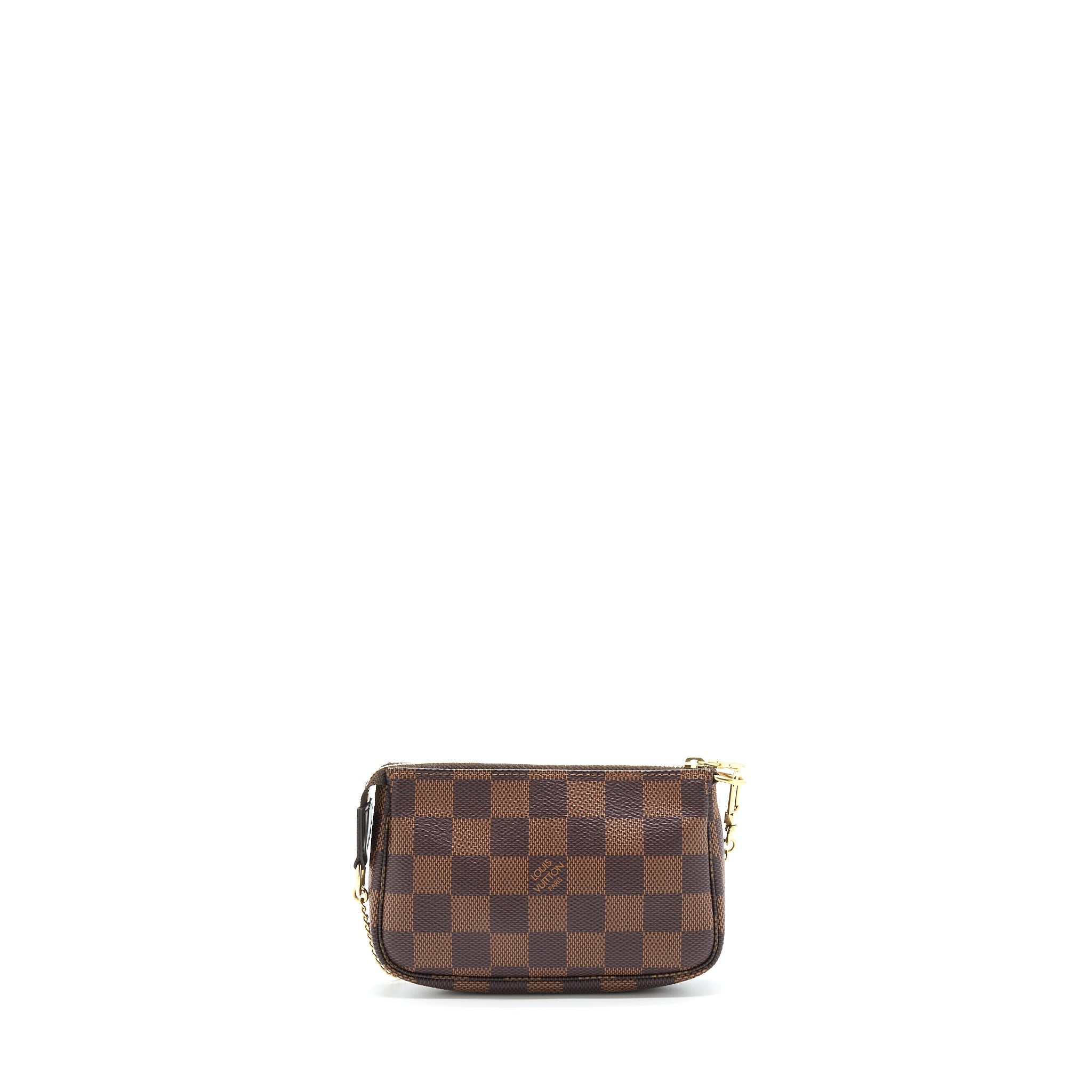 LOUIS VUITTON MINI POCHETTE ACCESSORIES DAMIER EBENE CANVAS GHW