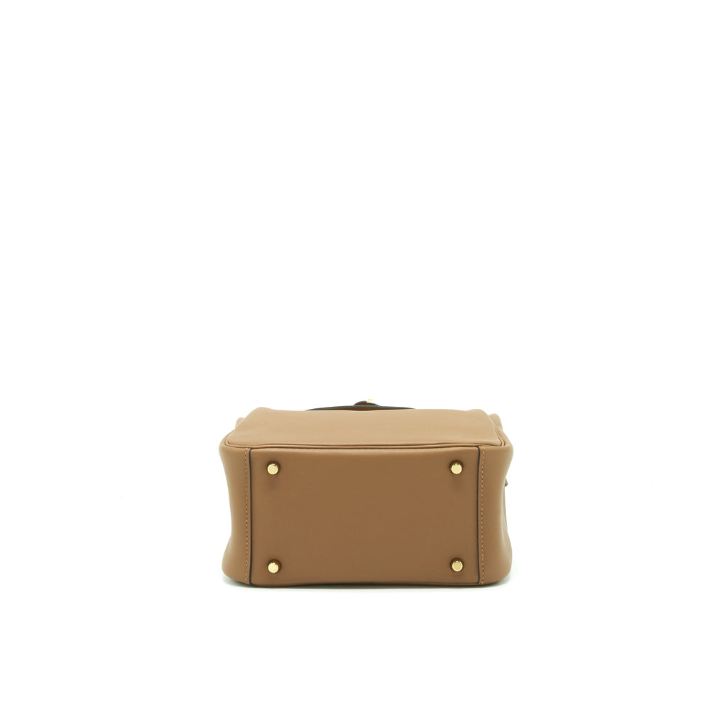 HERMES MINI LINDY SWIFT ALEZAN/BISCUIT GHW