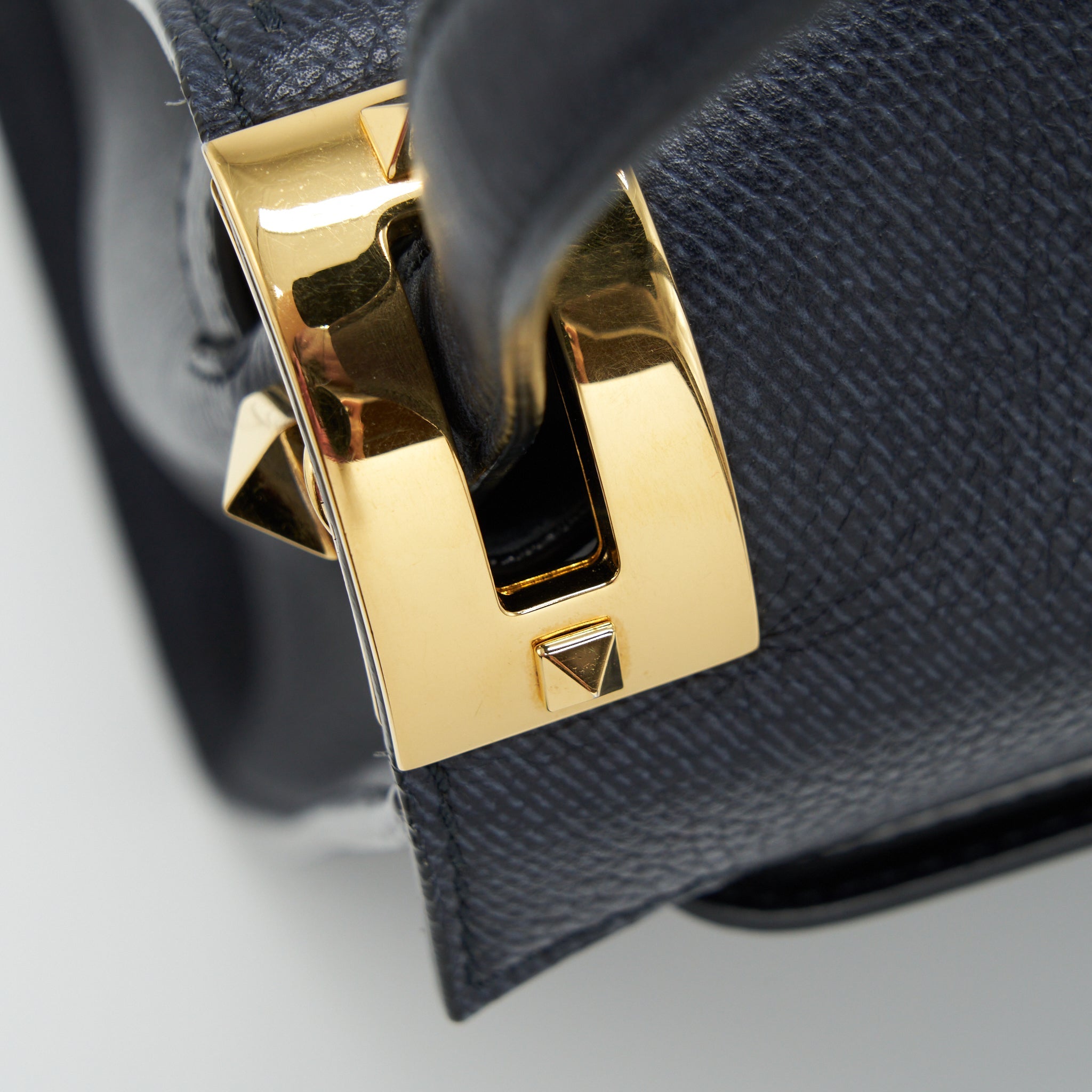 VALENTINO MY ROCKSTUD TOTE BAG NAVY GHW