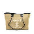 CHANEL DEAUVILLE TOTE CANVAS DARK BEIGE SHW