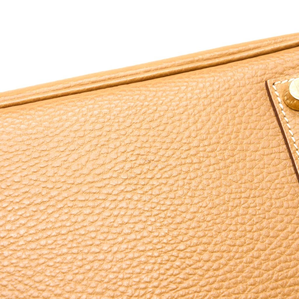 HERMES VINTAGE BIRKIN 35 COURCHEVEL NATURAL SABLE GHW