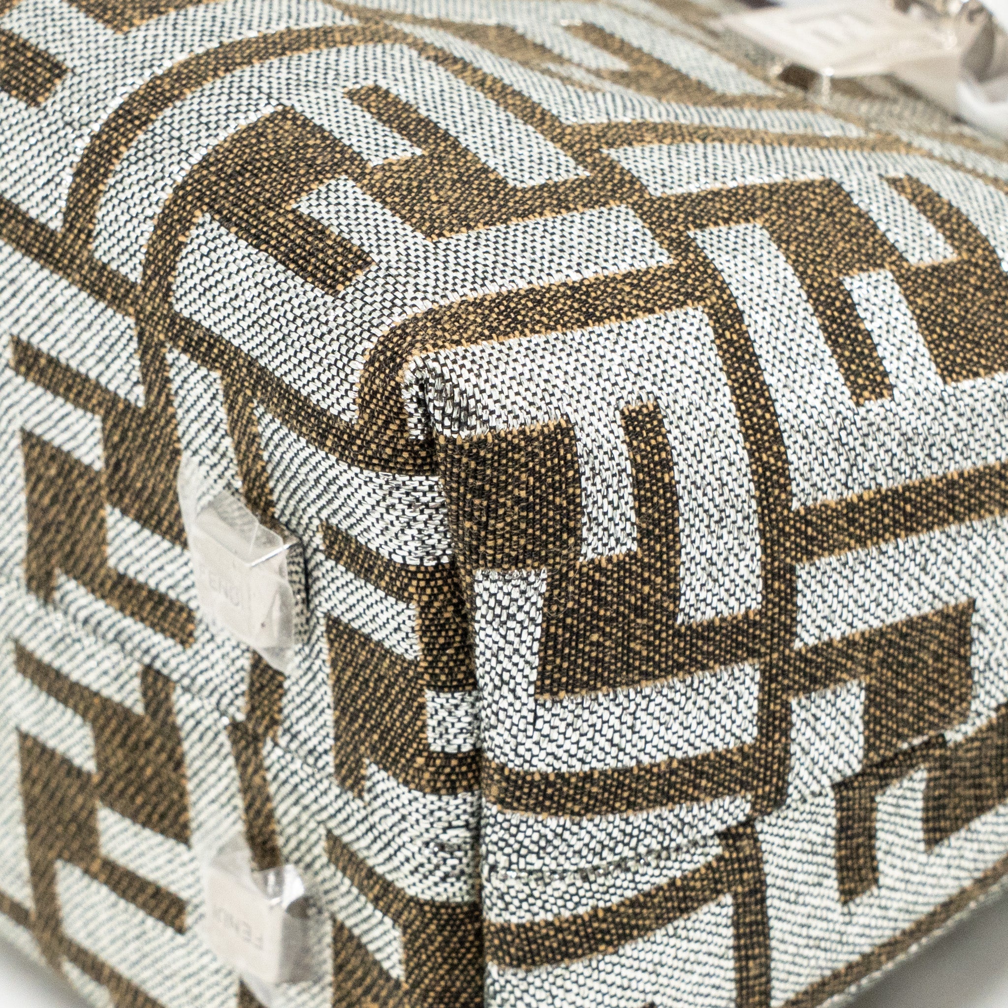 FENDI MINI BY THE WAY WITH HANDLE JACQUARD FF CANVAS/CALFSKIN SILVER/BROWN SHW