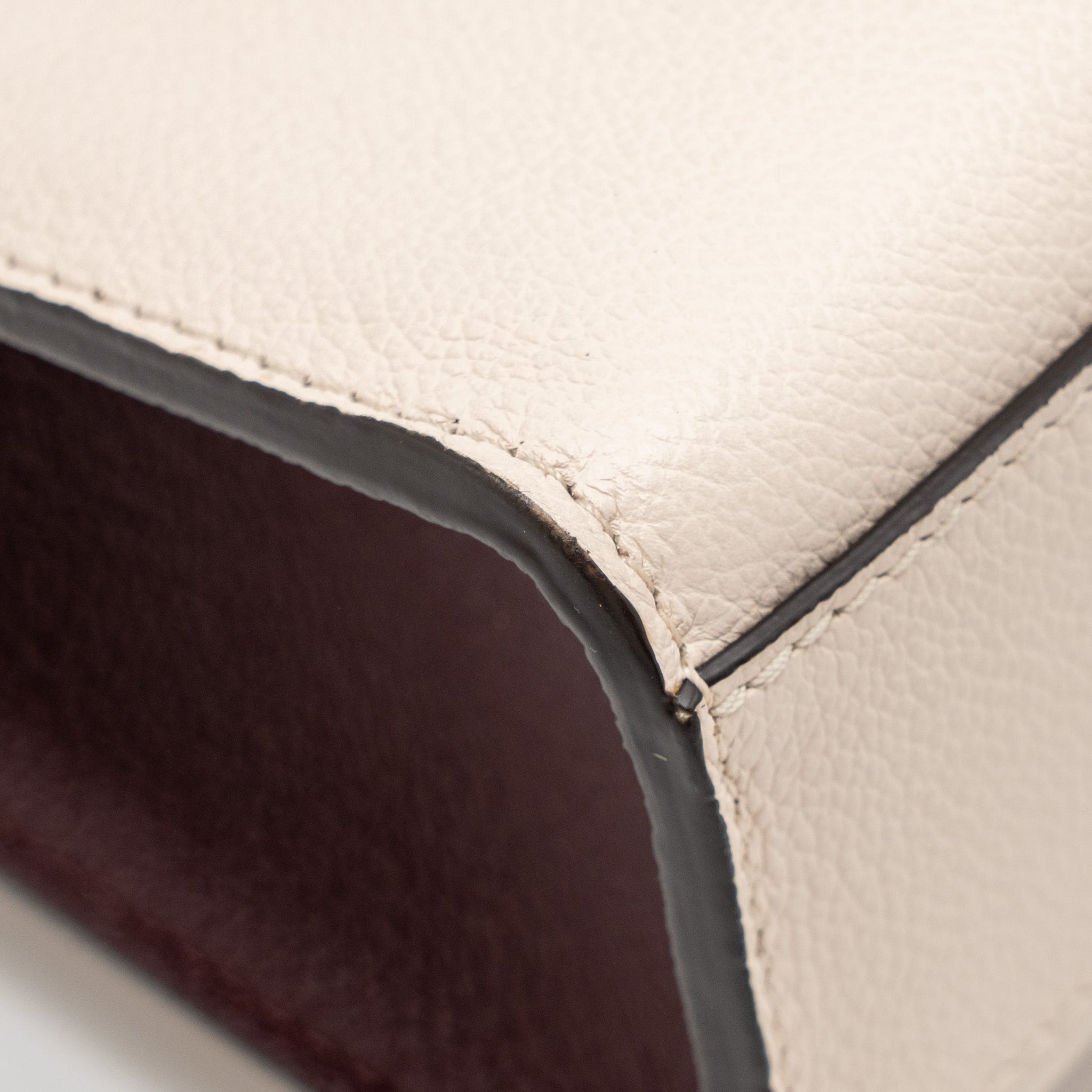 LOUIS VUITTON MYLOCKME BB CALFSKIN BURGUNDY/WHITE/PINK SHW