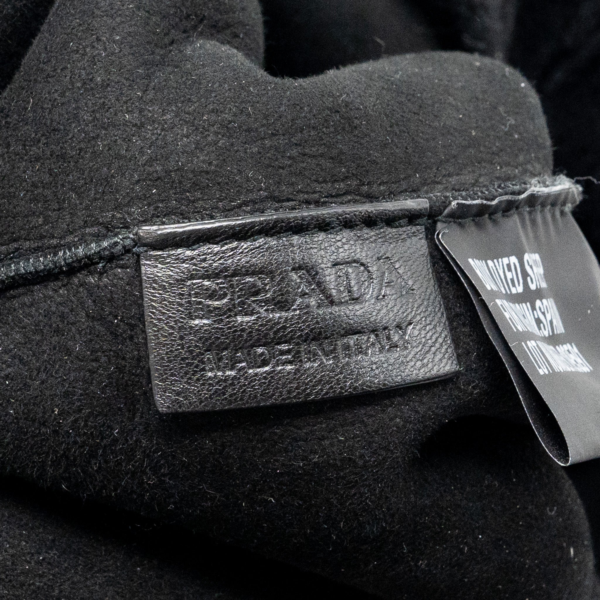 PRADA MEDIUM TOTE BAG SHEARLING BLACK SHW