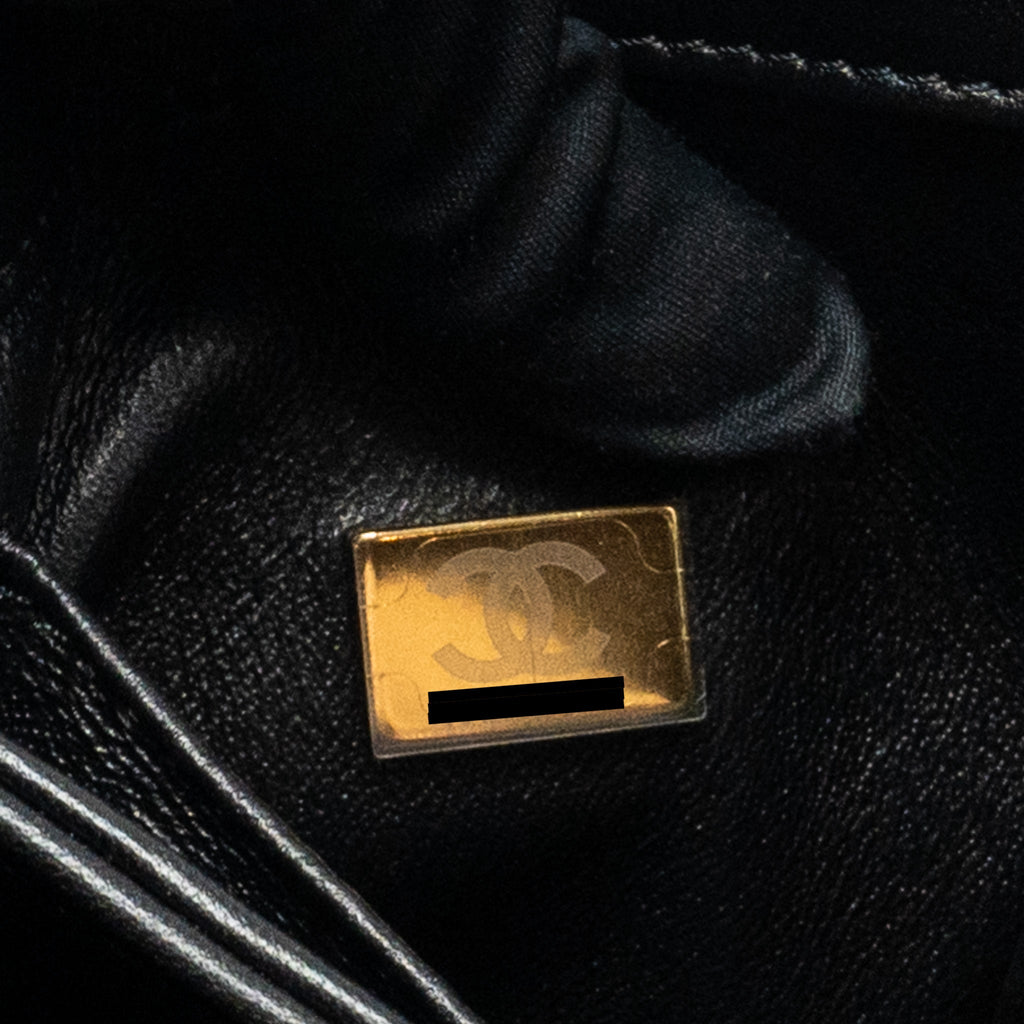 CHANEL SMALL TRENDY CC FLAP BAG LAMBSKIN BLACK LGHW (MICROCHIP)