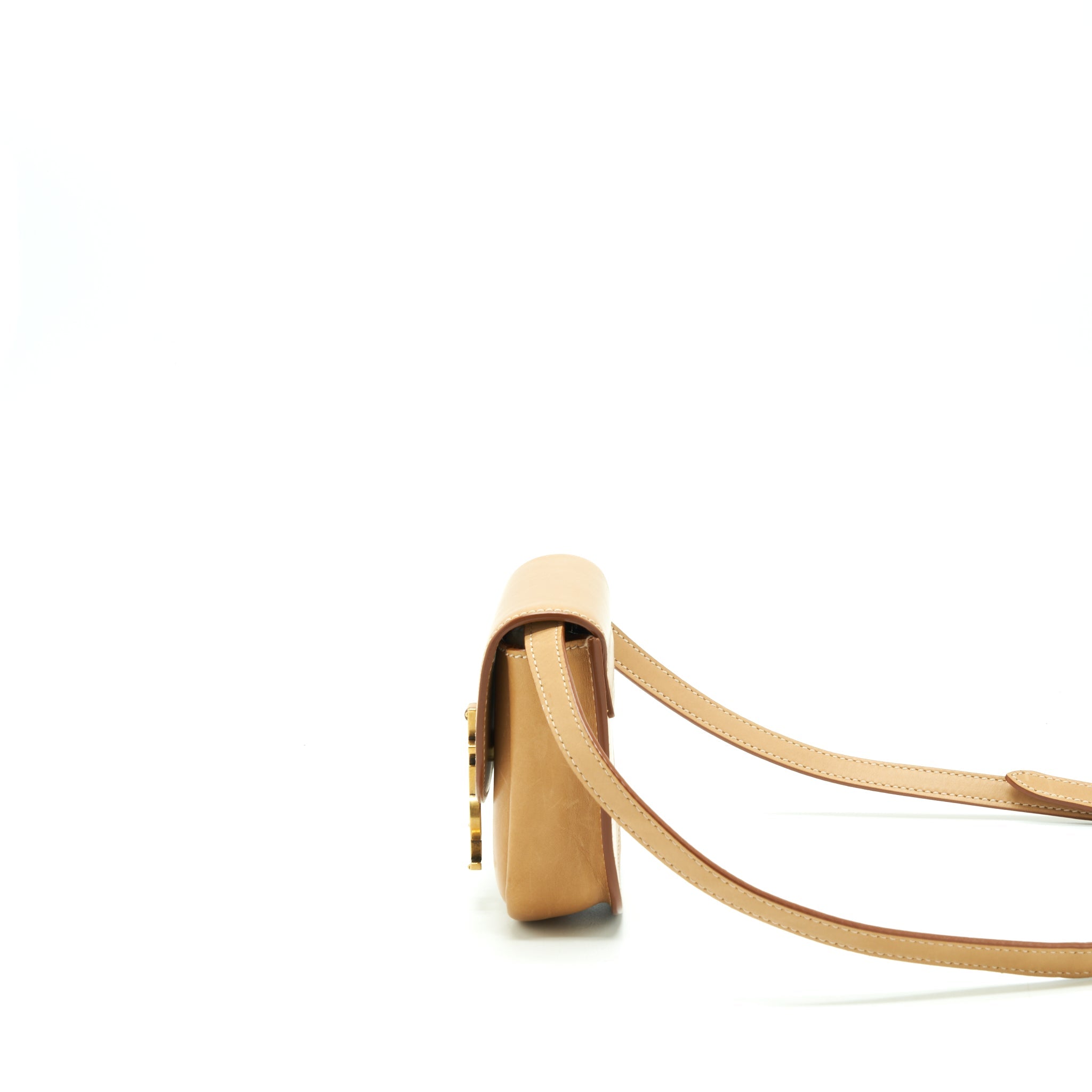 SAINT LAURENT/YSL VINTAGE KAIA BAG CALFSKIN TAN GHW