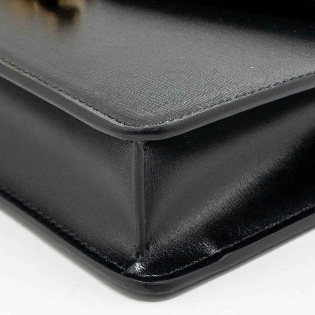 CELINE WALLET ON CHAIN MARGO CALFSKIN BLACK GHW