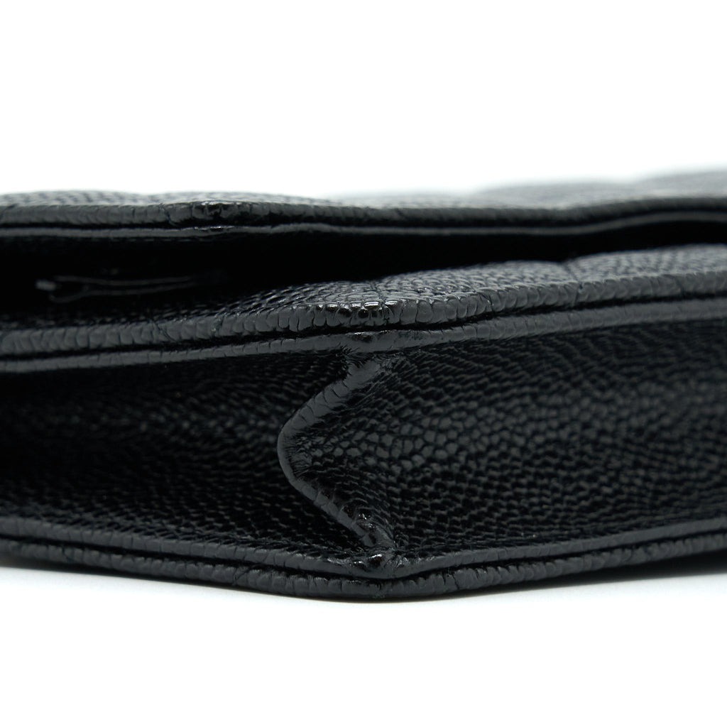 CHANEL CLASSIC WALLET ON CHAIN CAVIAR BLACK SHW