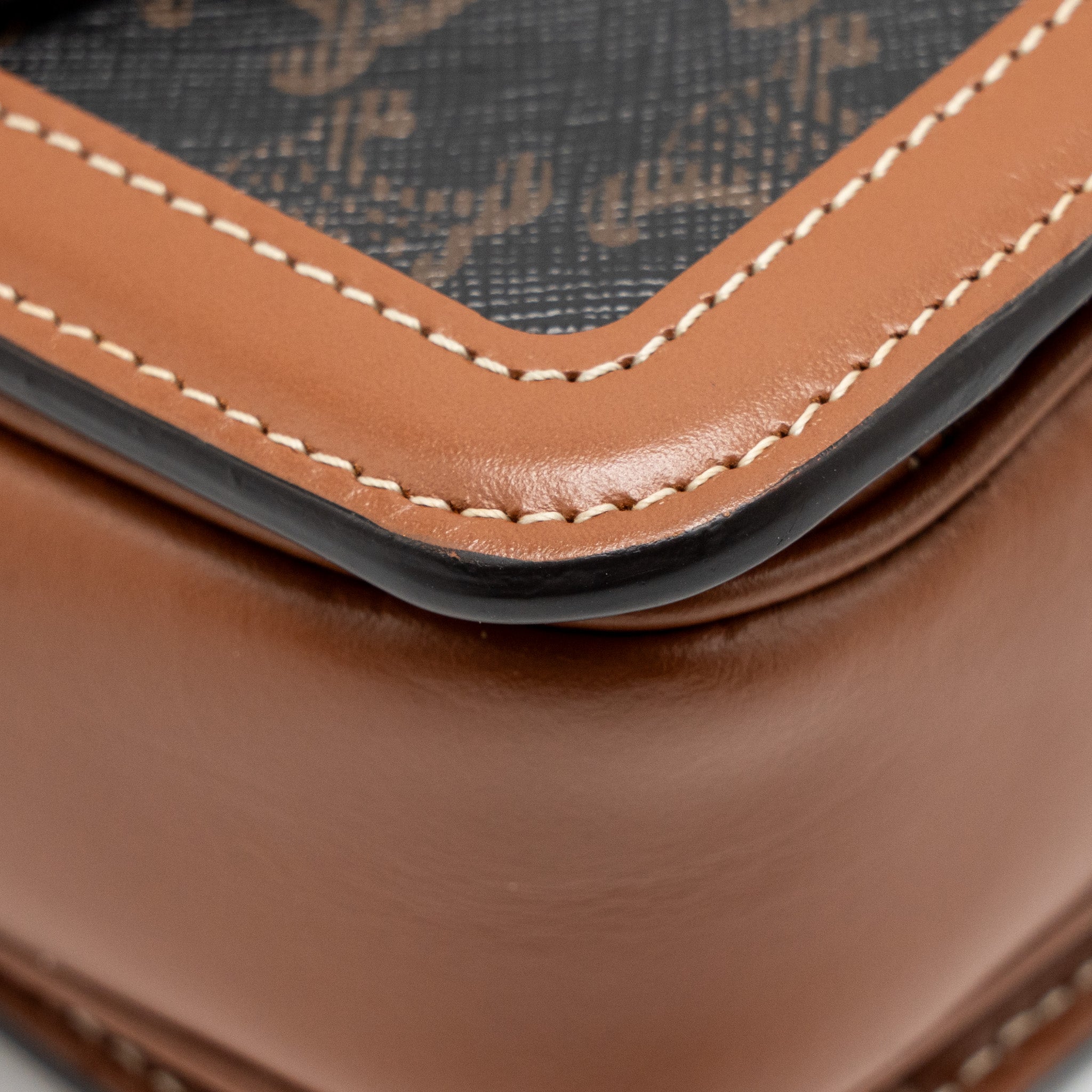 CELINE TEEN TRIOMPHE BAG TRIOMPHE CALFSKIN/CANVAS BROWN/MULTICOLOOUR GHW