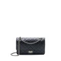 CHANEL 2.55 SMALL REISSUE FLAP BAG AGED CALFSKIN RUTHENIUM SHW (MICROCHIP)