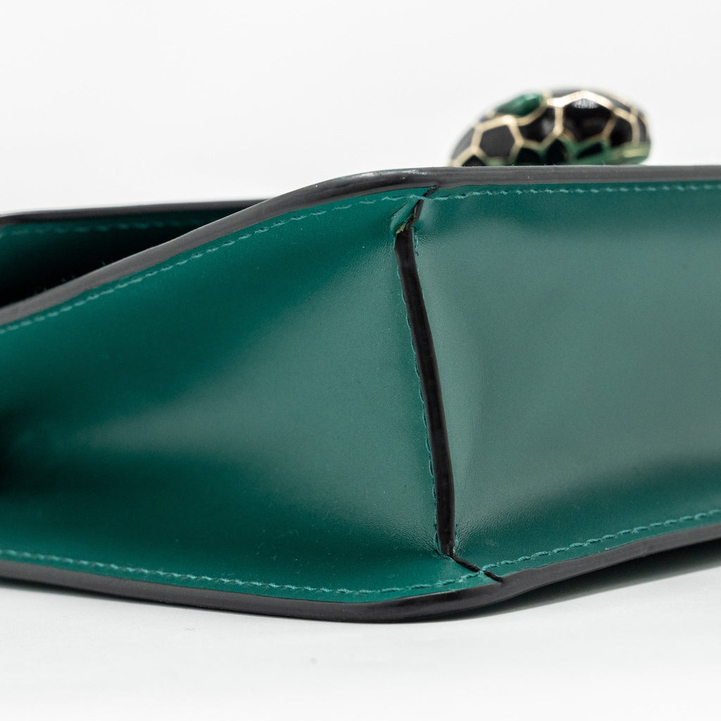 BVLGARI SERPENTI FOREVER BAG CALFSKIN GREEN LGHW