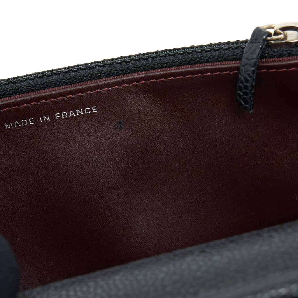 CHANEL CLASSIC WALLET ON CHAIN CAVIAR BLACK SHW
