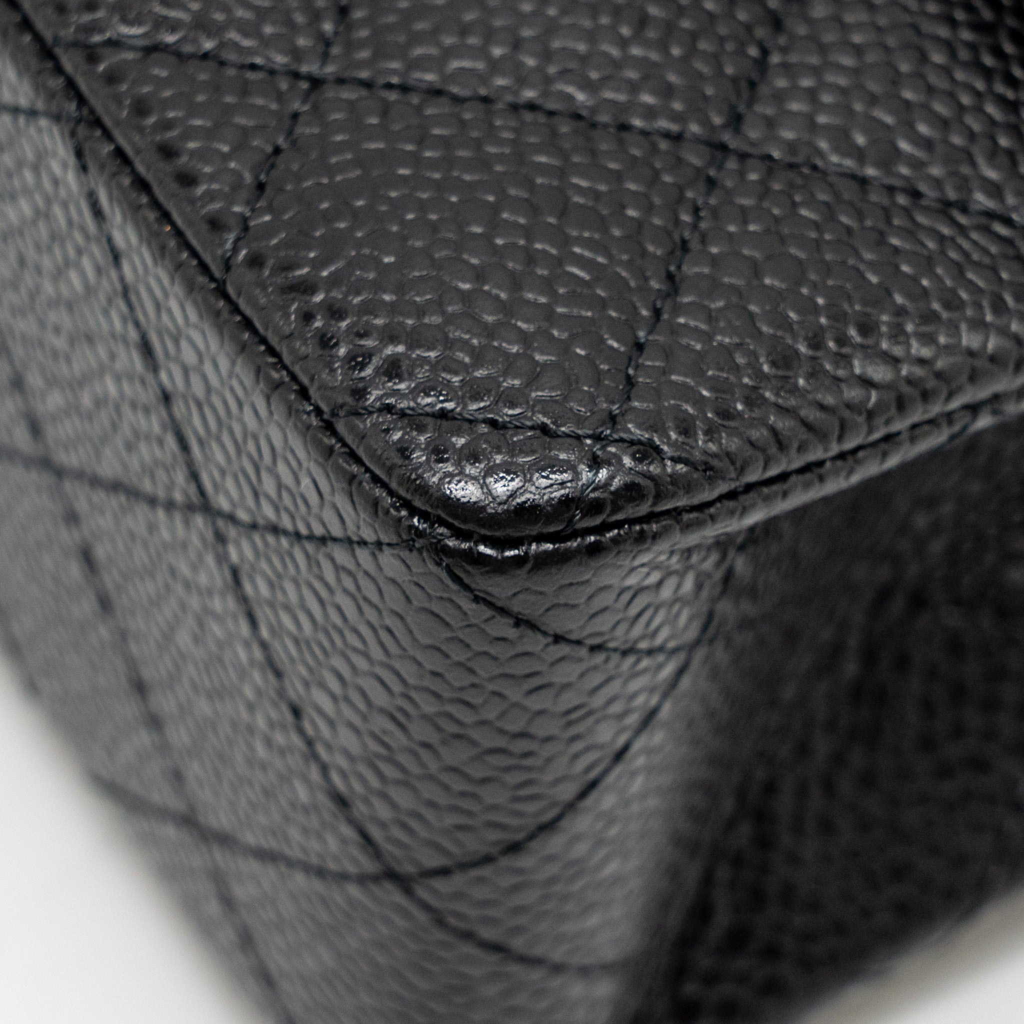 CHANEL SMALL CLASSIC DOUBLE FLAP BAG CAVIAR BLACK SHW