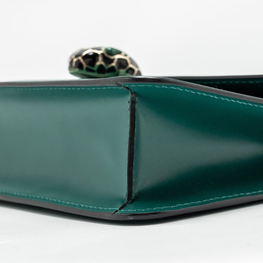 BVLGARI SERPENTI FOREVER BAG CALFSKIN GREEN LGHW
