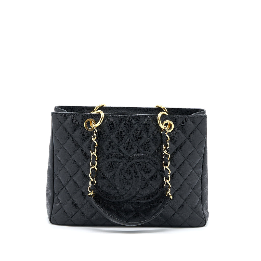 CHANEL GRAND SHOPPING TOTE / GST CAVIAR BLACK GHW