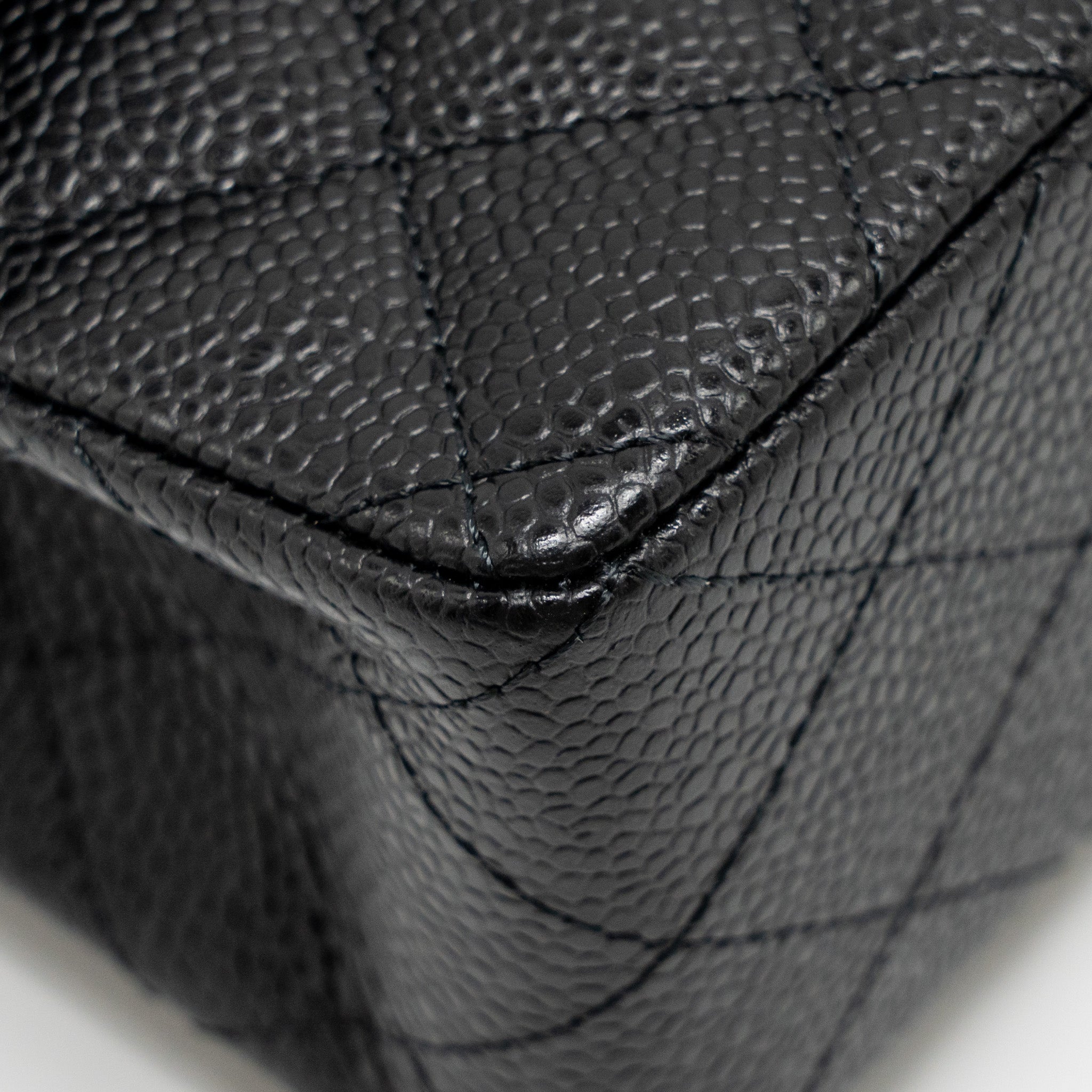 CHANEL SMALL CLASSIC DOUBLE FLAP BAG CAVIAR BLACK SHW