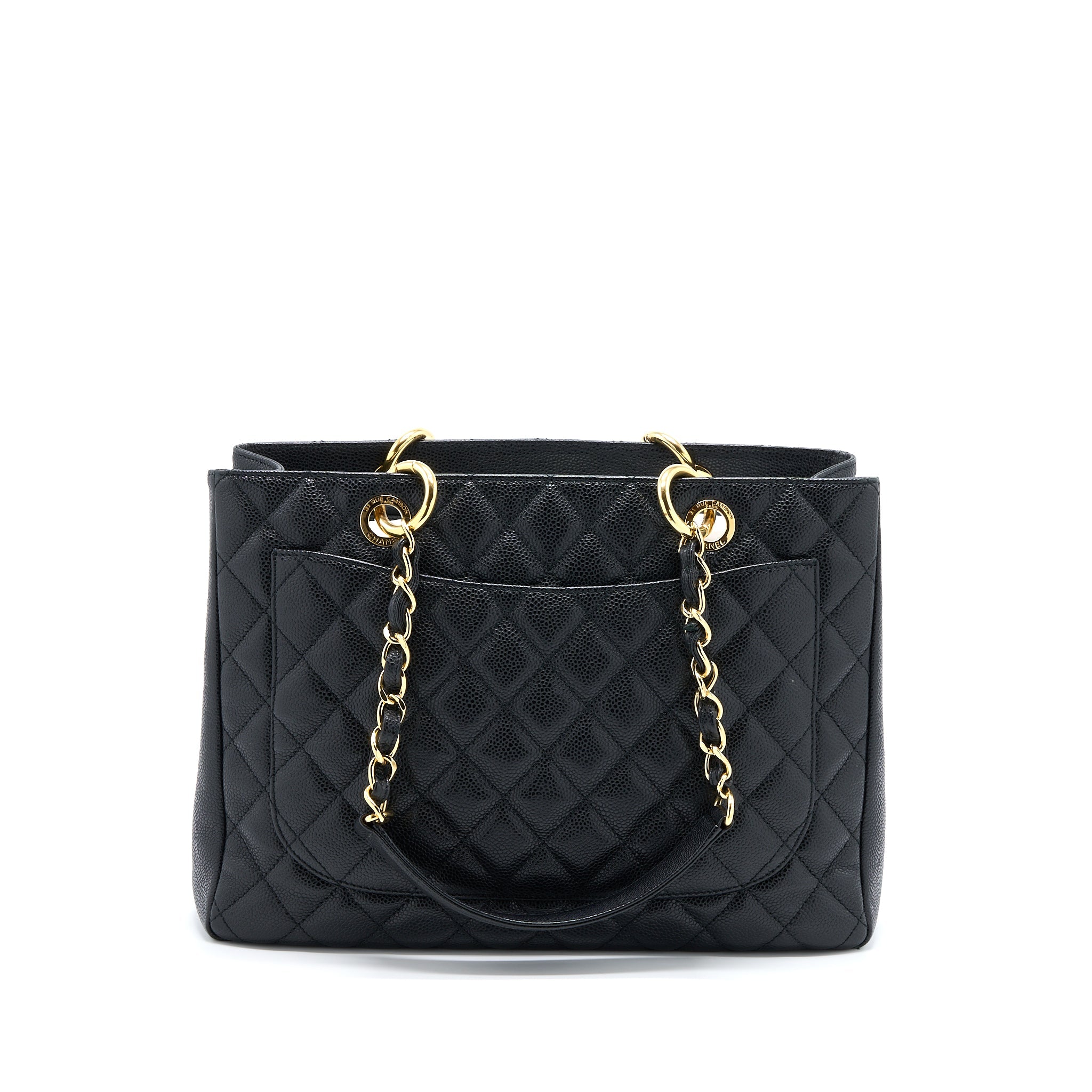 CHANEL GRAND SHOPPING TOTE / GST CAVIAR BLACK GHW